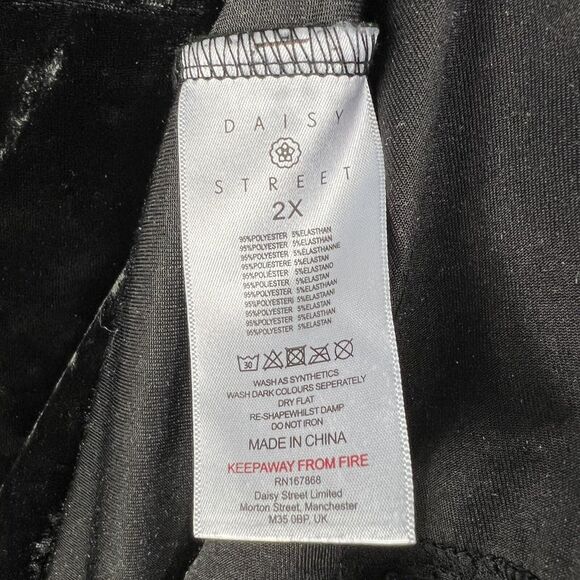 Daisy Street Sexy Black Velvet Maxi Slip Dress Whimsygoth Witchy Bohemian Sz 2X - Picture 11 of 12